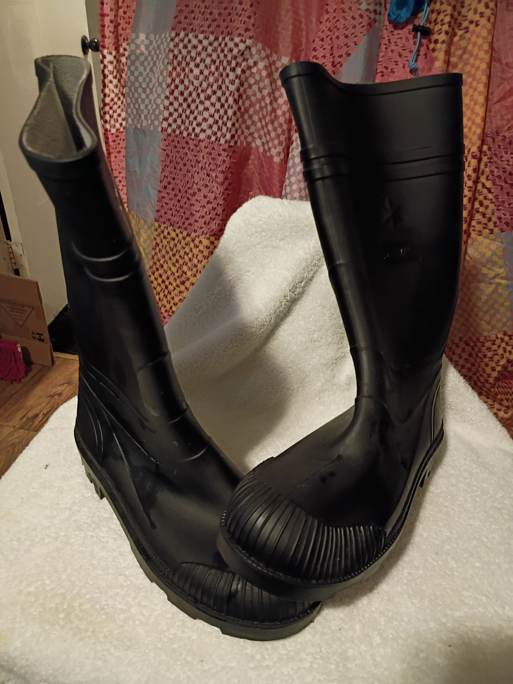 Men's Black Waterproof Rain & Snow Work Boots
